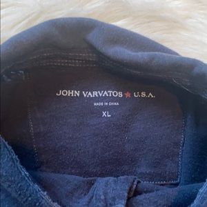 Varvatos Men’s XL 3 button short sleeve polo blue